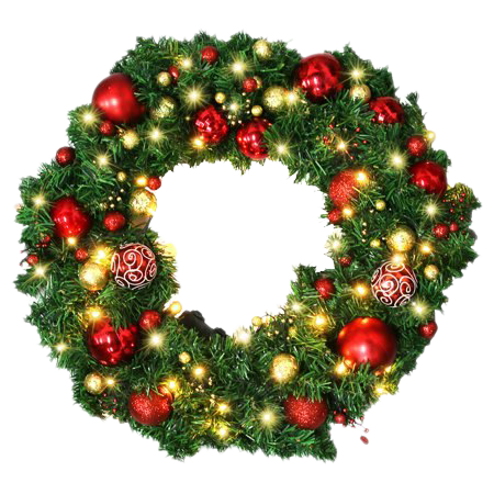 Outdoor Christmas Garland PNG Free Download