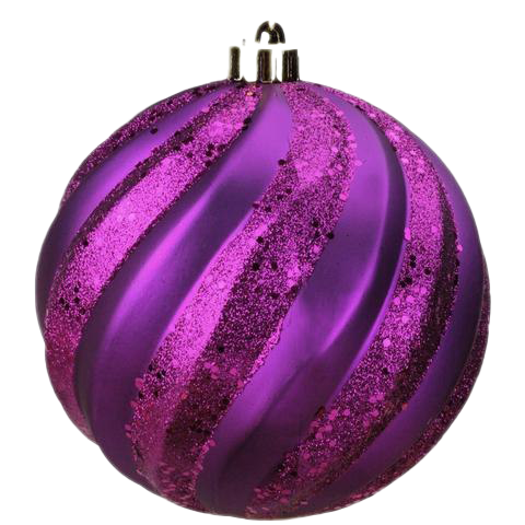 Purple Christmas Ball PNG HD
