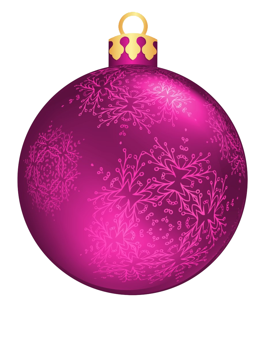 Purple Christmas Ball PNG transparent Image