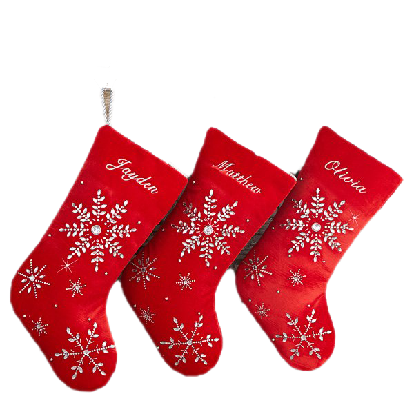 Red Christmas Stockings PNG Photos