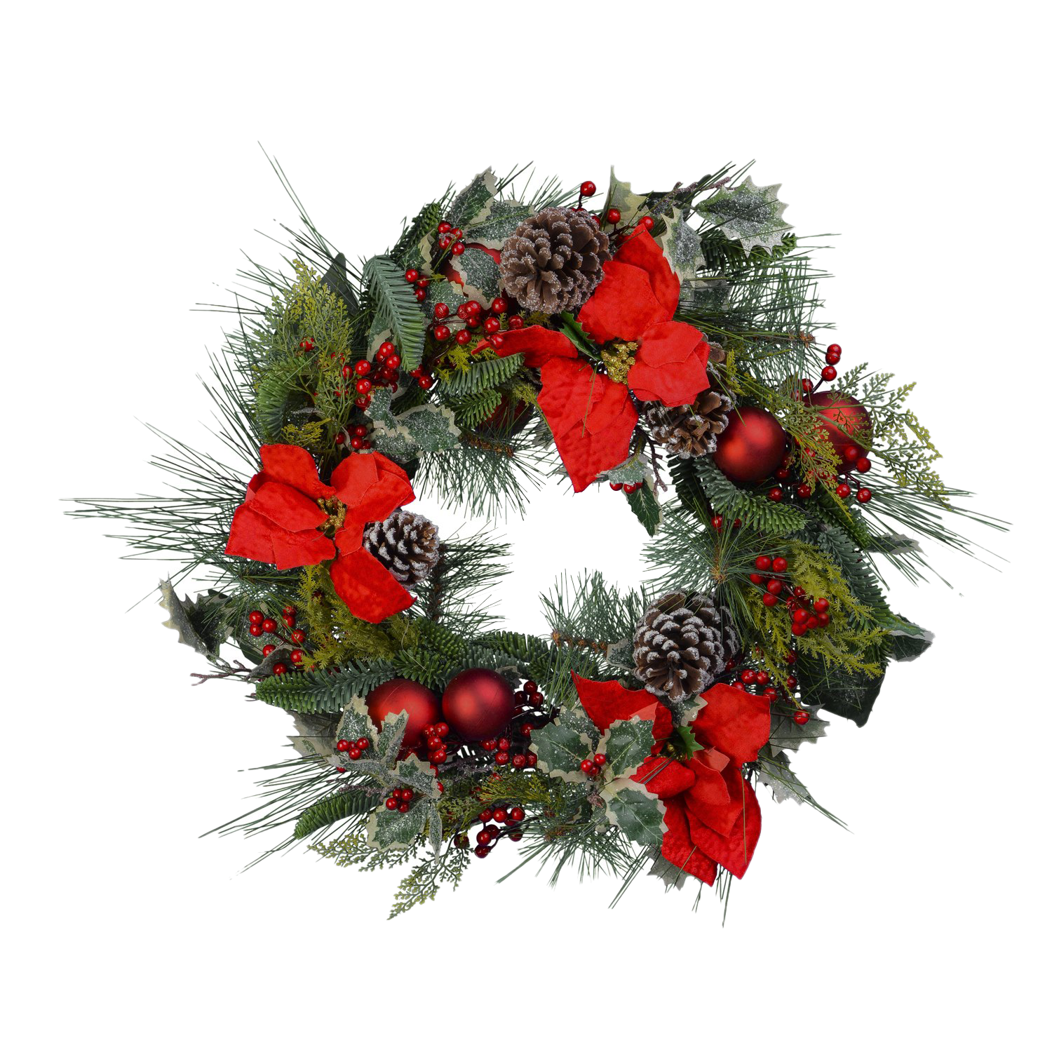 Red Christmas Wreath PNG Photos