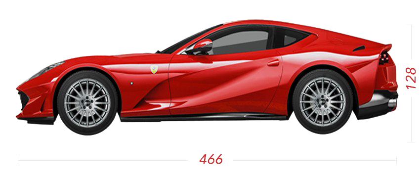Red Ferrari PNG 812 Superfast PNG Image