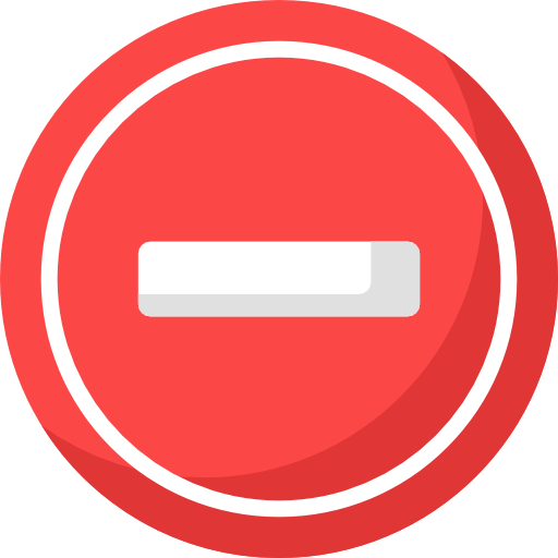 Red No Entry PNG Clipart