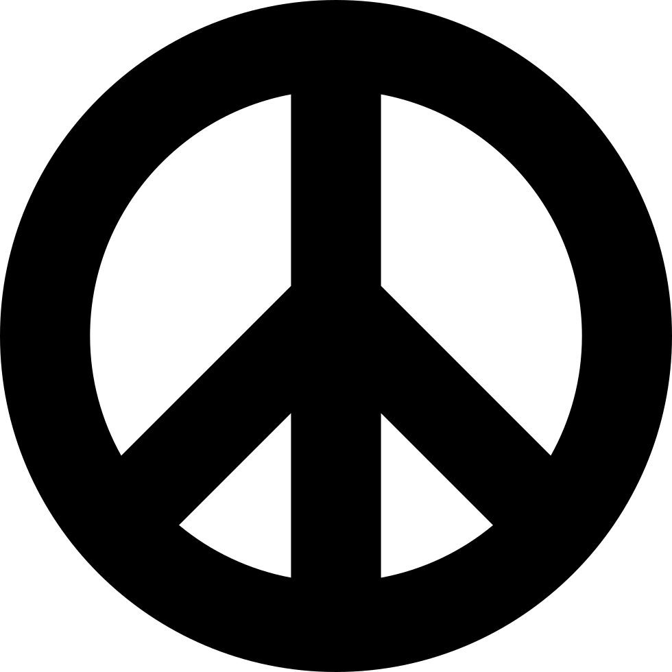 Round Peace Symbol PNG Pic
