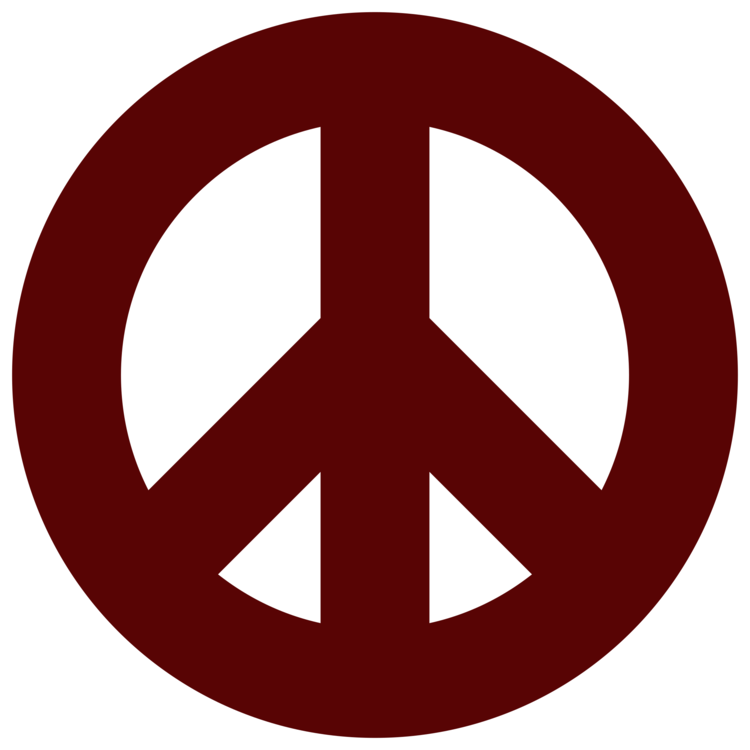 Rundes Friedenssymbol transparent PNG
