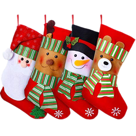 Santa Christmas Stockings PNG File