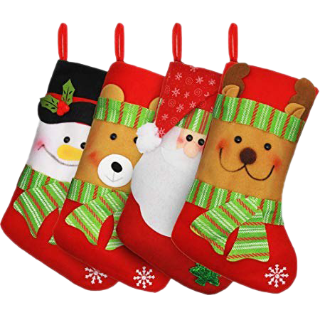 Santa Christmas Stockings PNG Image