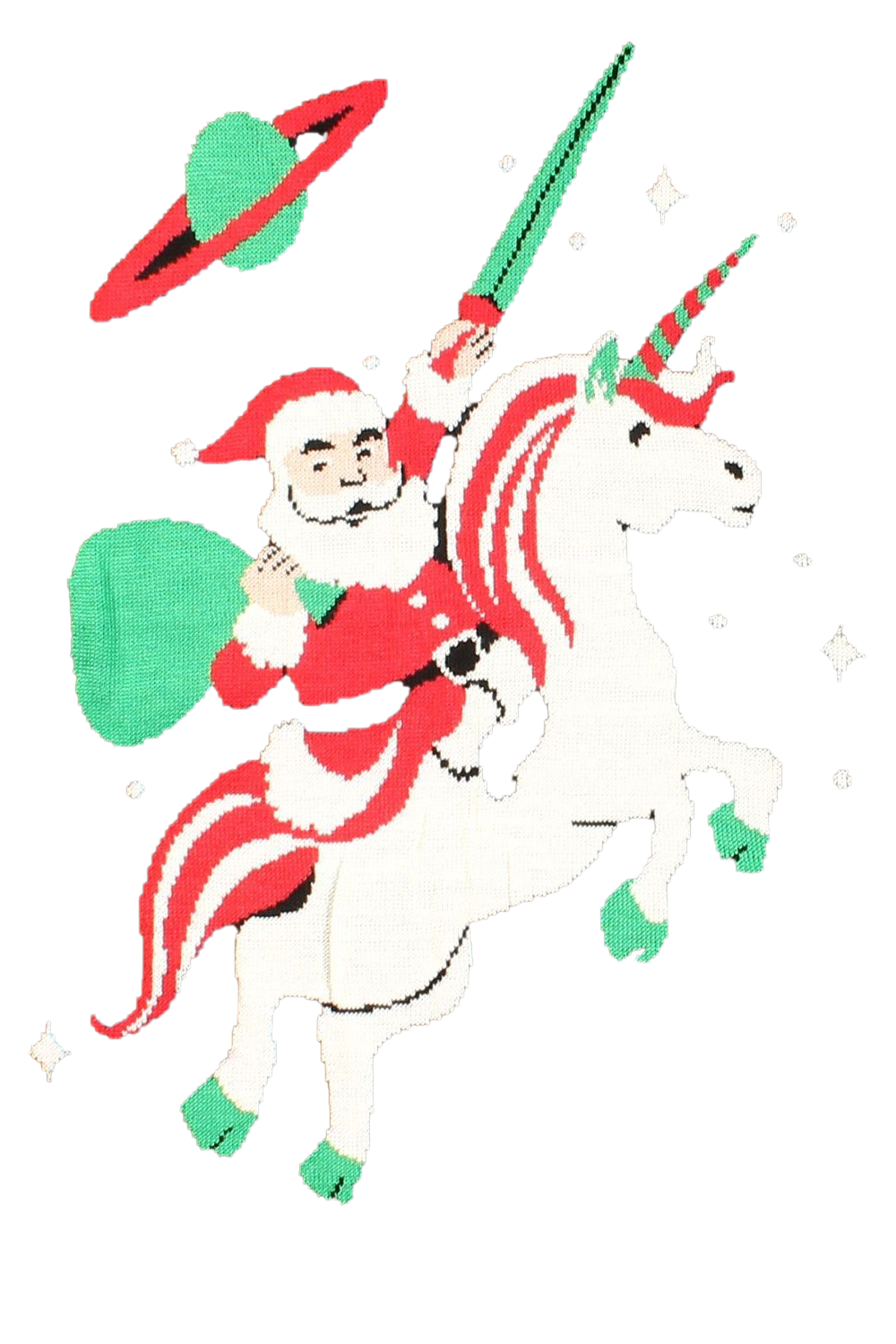 Santa op Unicorn PNG-afbeelding