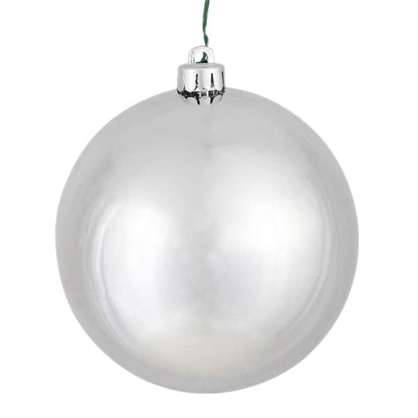 Silver Christmas Ball PNG Clipart