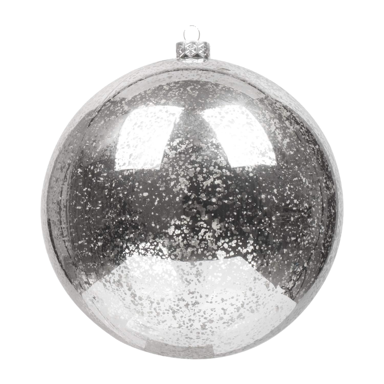 Silver Christmas Ball PNG Transparent Image