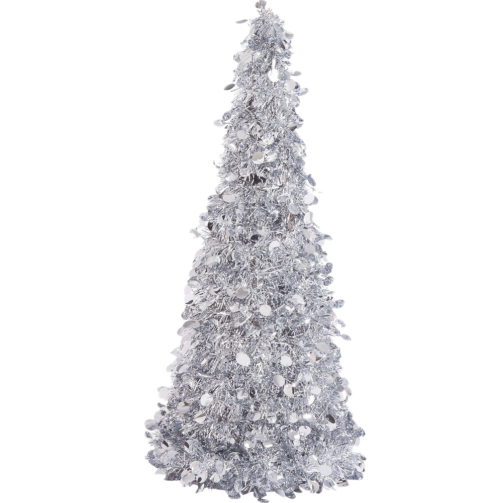 Silver Tinsel PNG файл