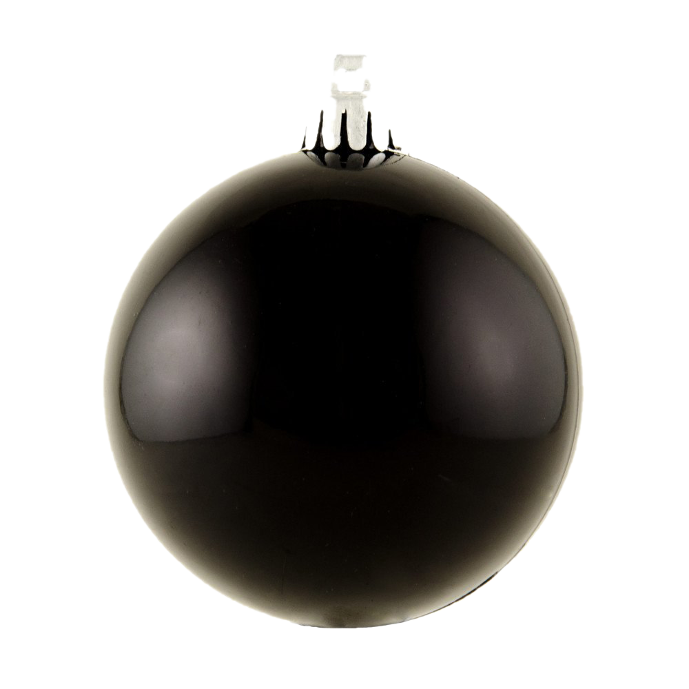 Single Black Christmas Ball PNG HD
