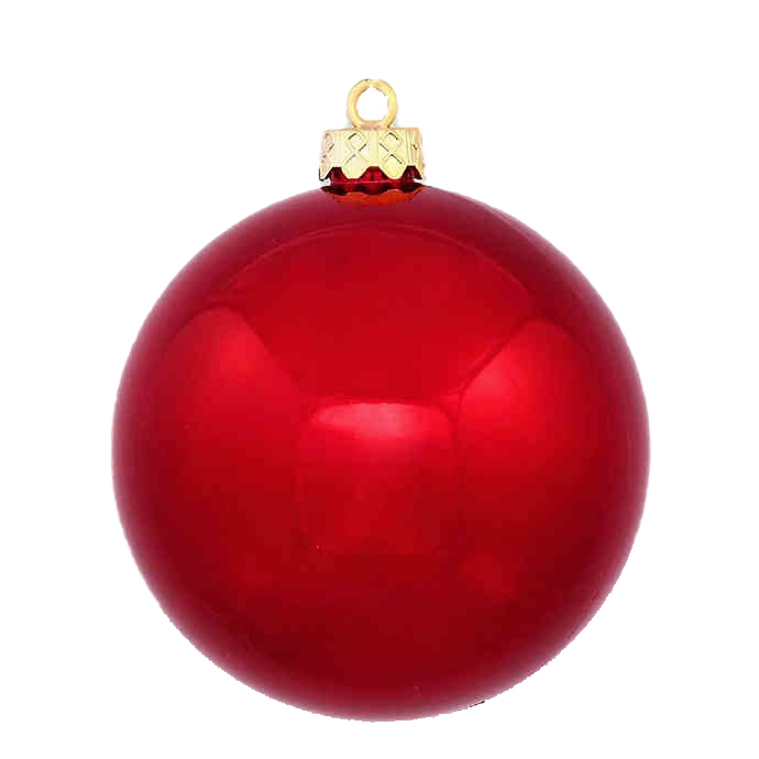 Imagen de PNG de la bola de Navidad roja única