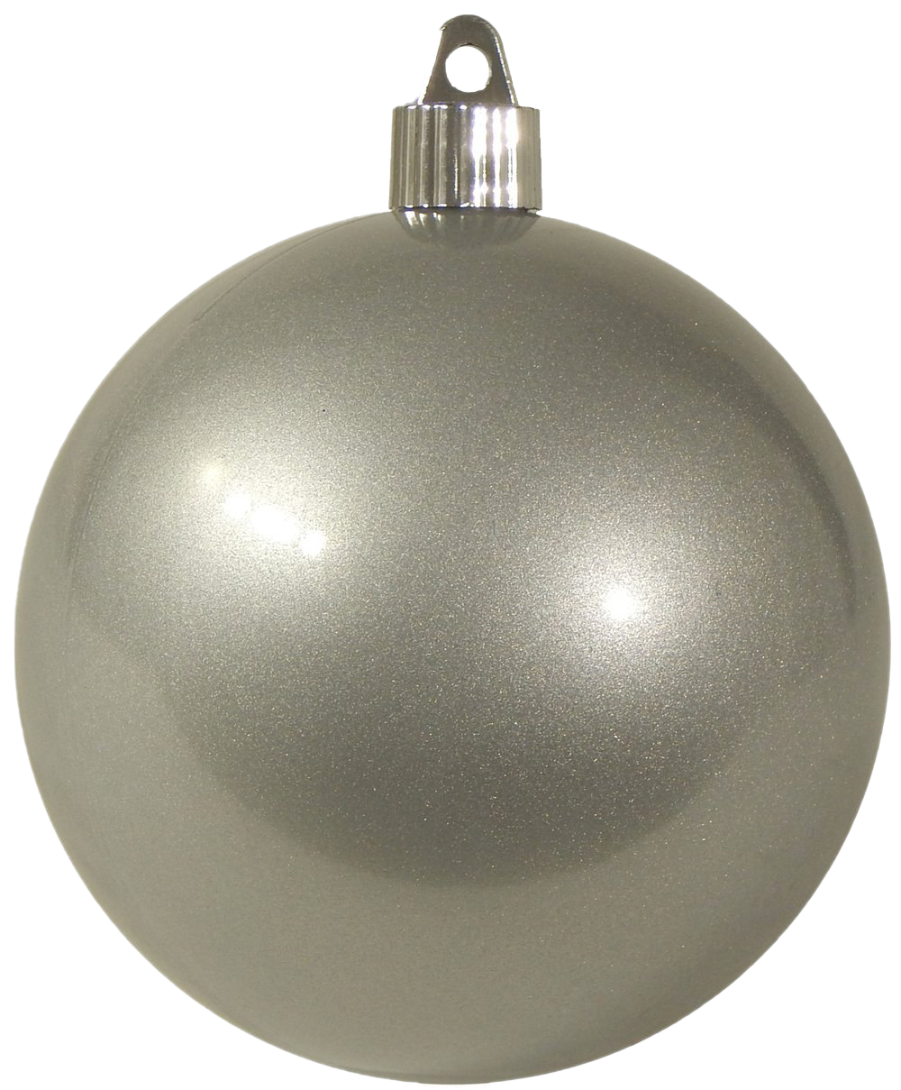 Single Silver Christmas Ball PNG-bestand