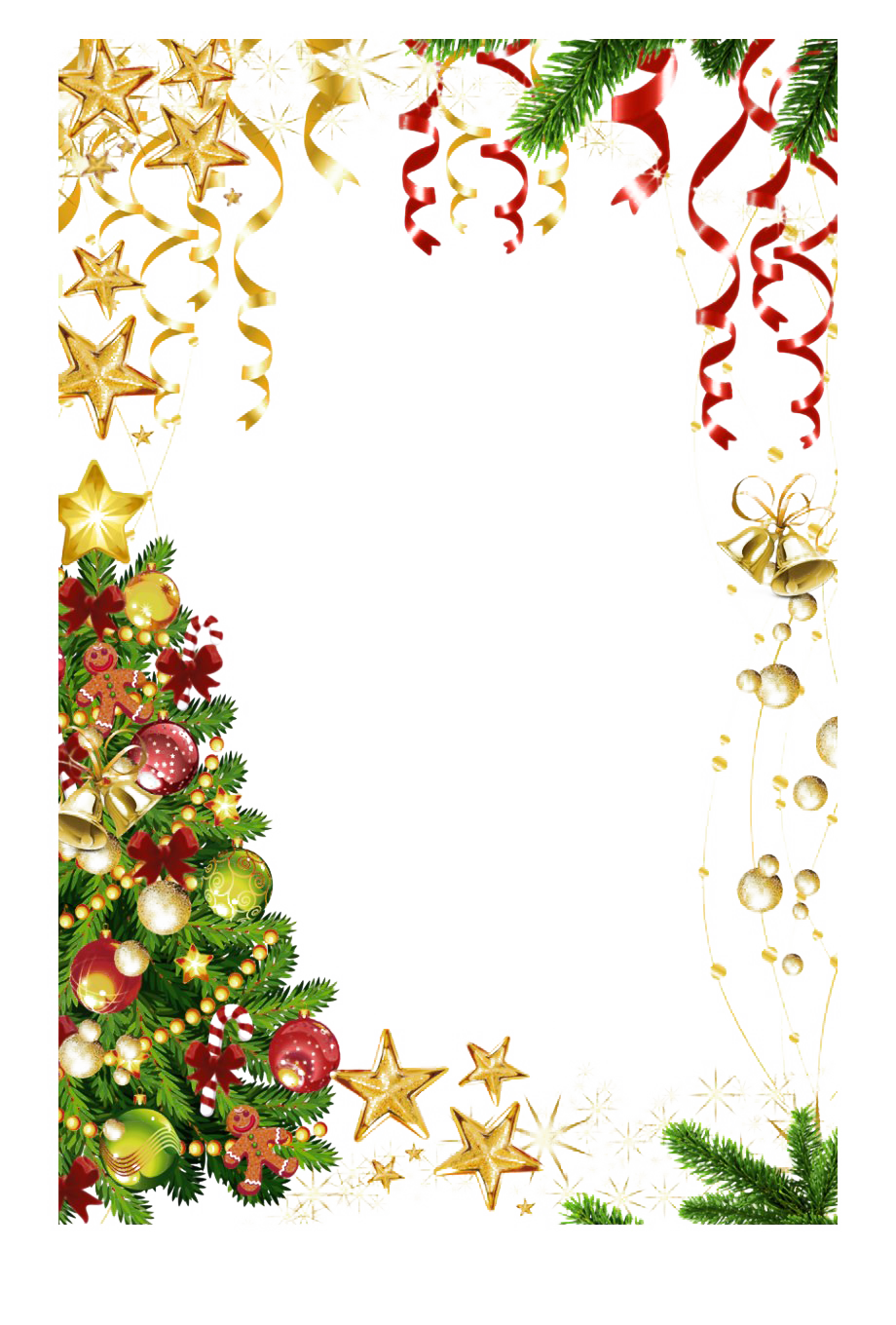 Cadre de Noël carré PNG HD