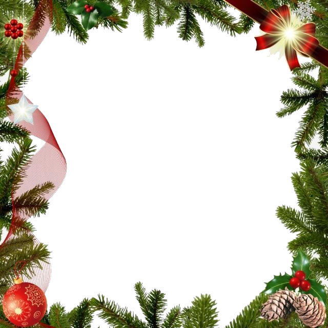 Square Christmas Frame PNG Photo
