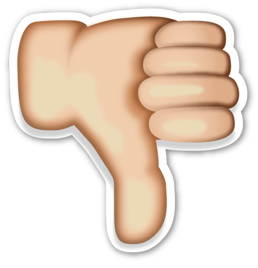 Thumbs Down PNG Transparent Image
