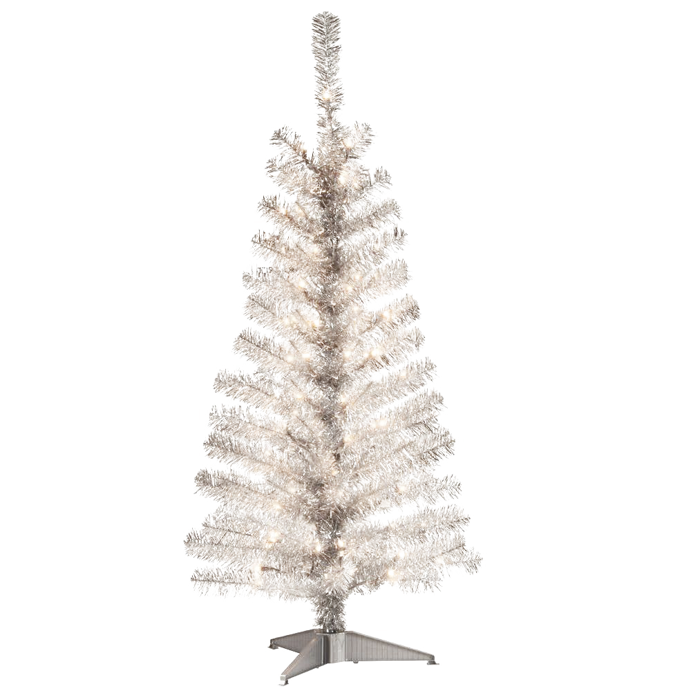 Tinsel Christmas Tree PNG Picture