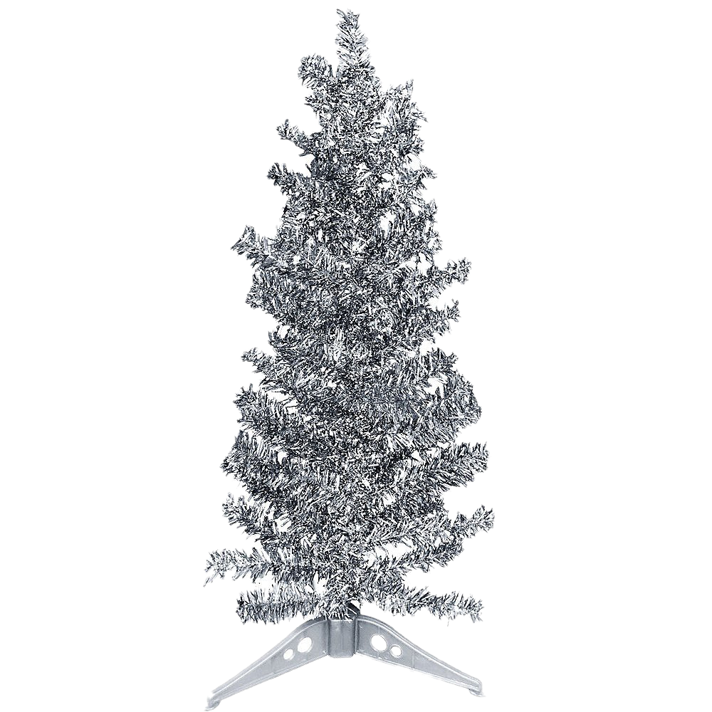 Tinsel Christmas Tree Transparent Background