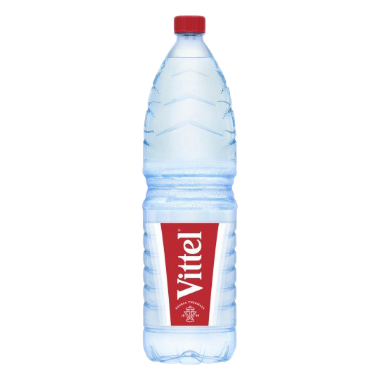 Vittel botol air PNG foto