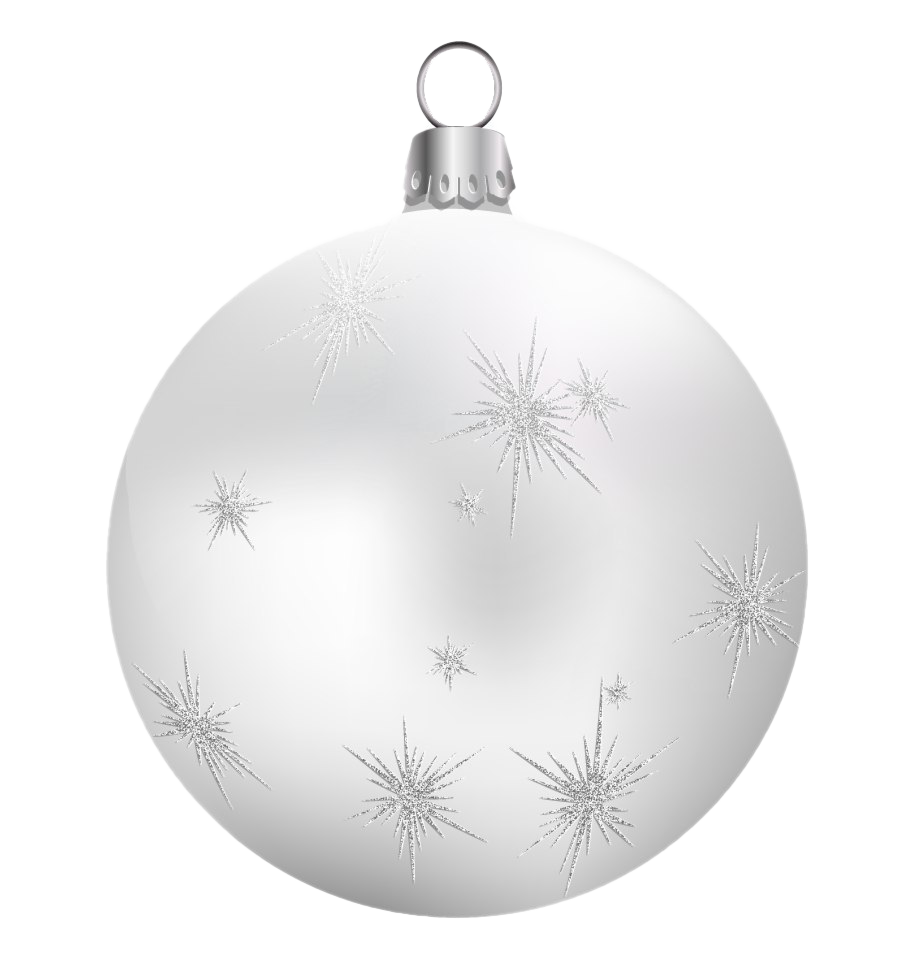 White Christmas Ball PNG-bestand