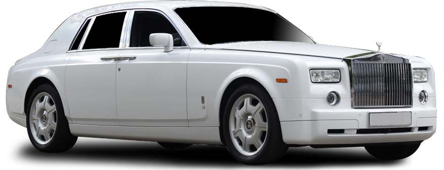 White Rolls Royce Car PNG Transparent Image