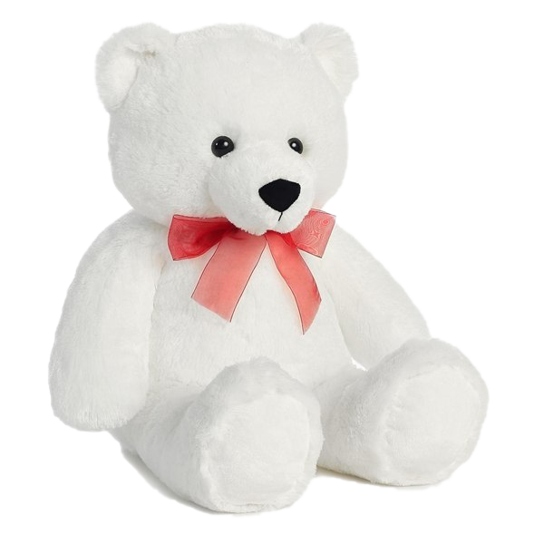 White Teddy Bear PNG Transparent Image