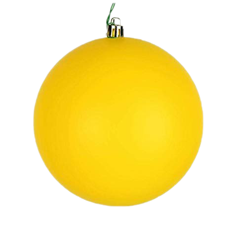 Yellow Christmas Ball PNG Clipart