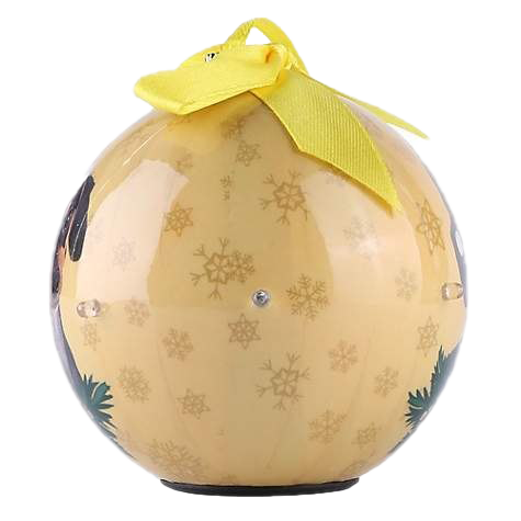 Gelbe Weihnachtsball-PNG-Datei