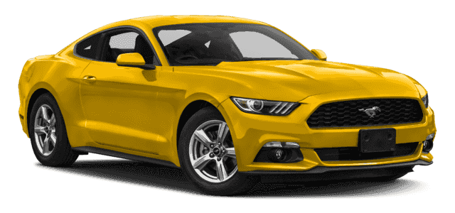 Amarillo Ford Mustang PNG transparente