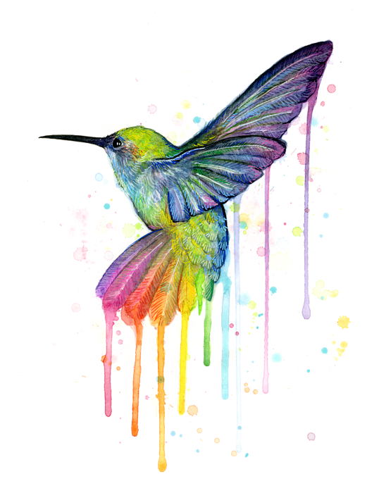 Bird Watercolor Art PNG File
