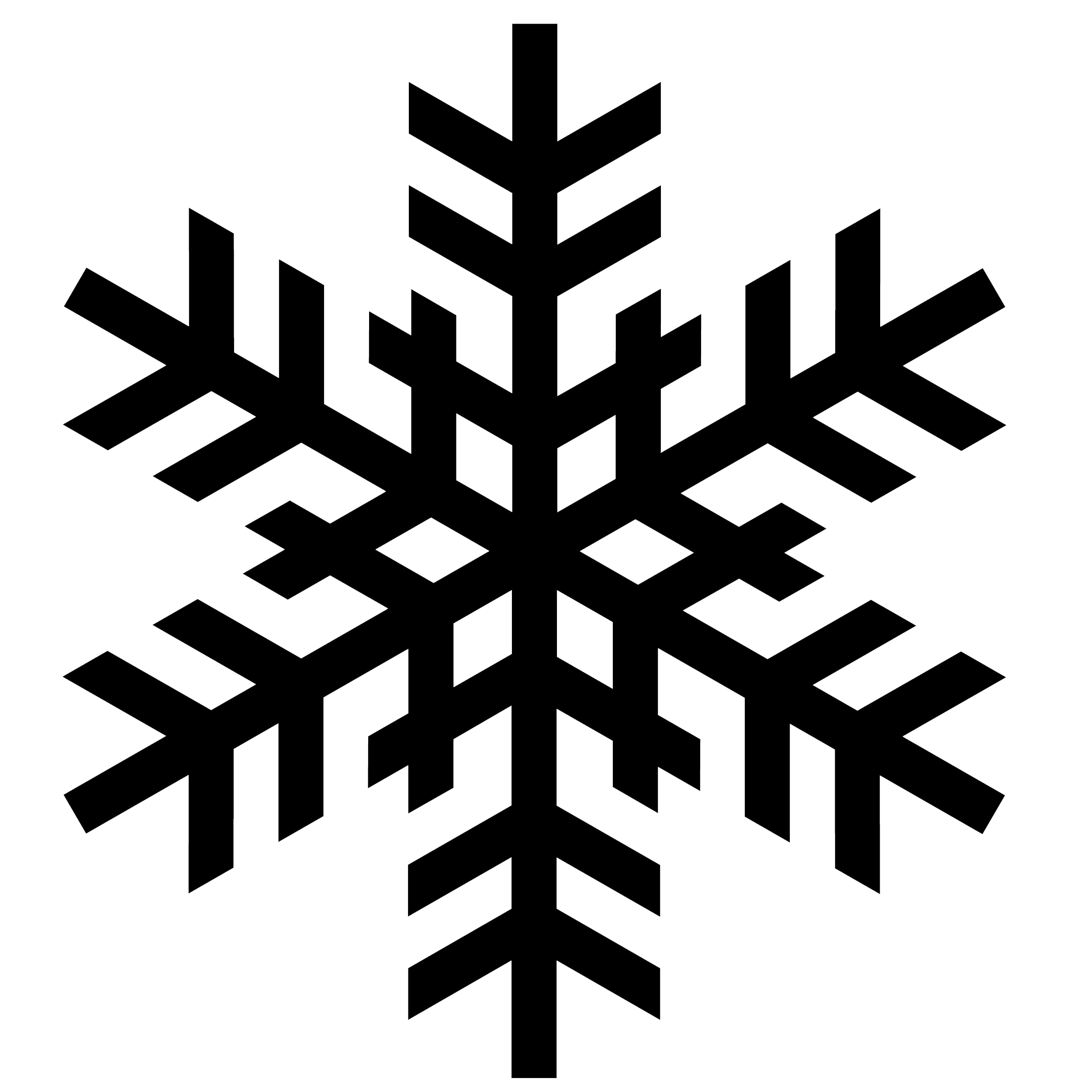 Black snowflake PNG File
