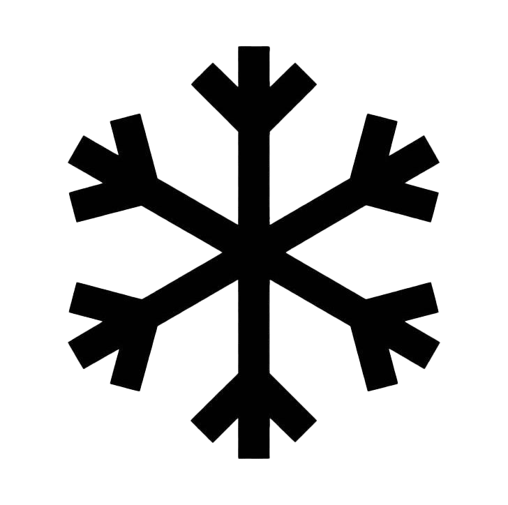 Black Snowflake PNG Image
