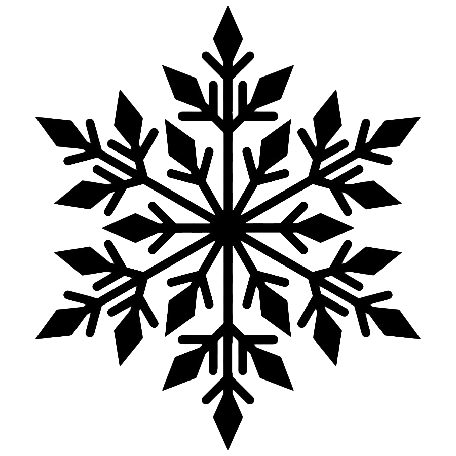 Black snowflake Transparent Background
