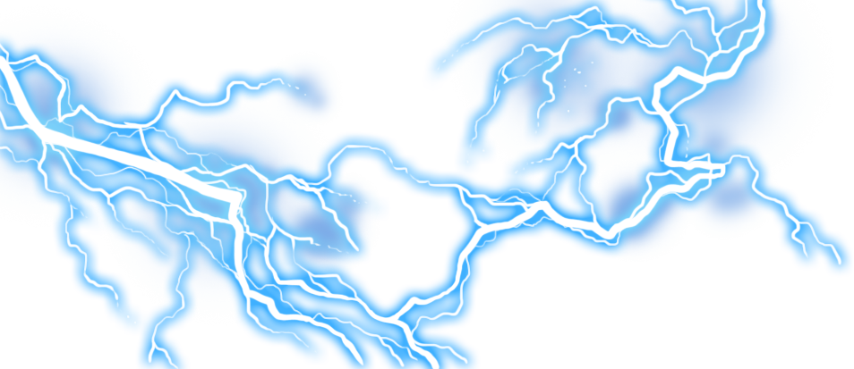 Blue Lightning PNG Image