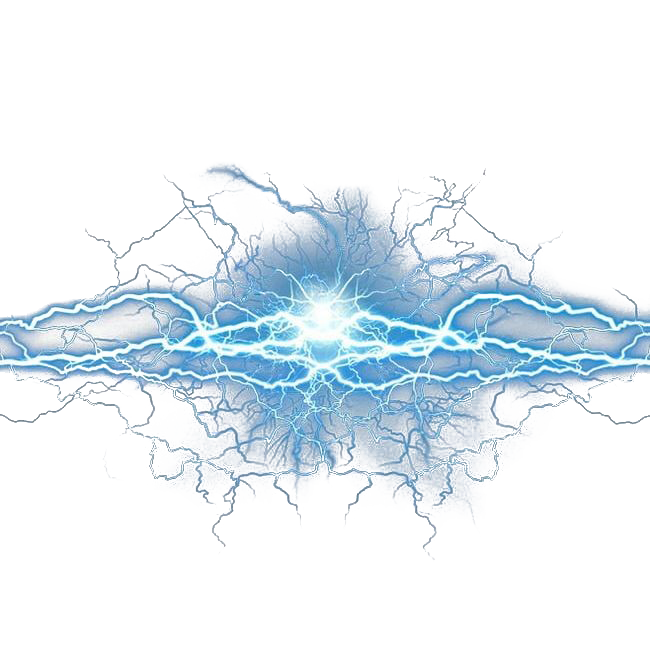 Blaues Blitz-PNG-transparentes Bild