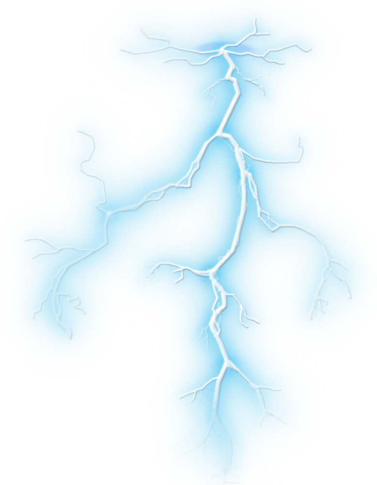 Blue Lightning Transparent PNG