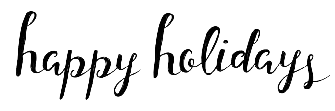 Calligraphy Happy Holidays Transparent Images PNG