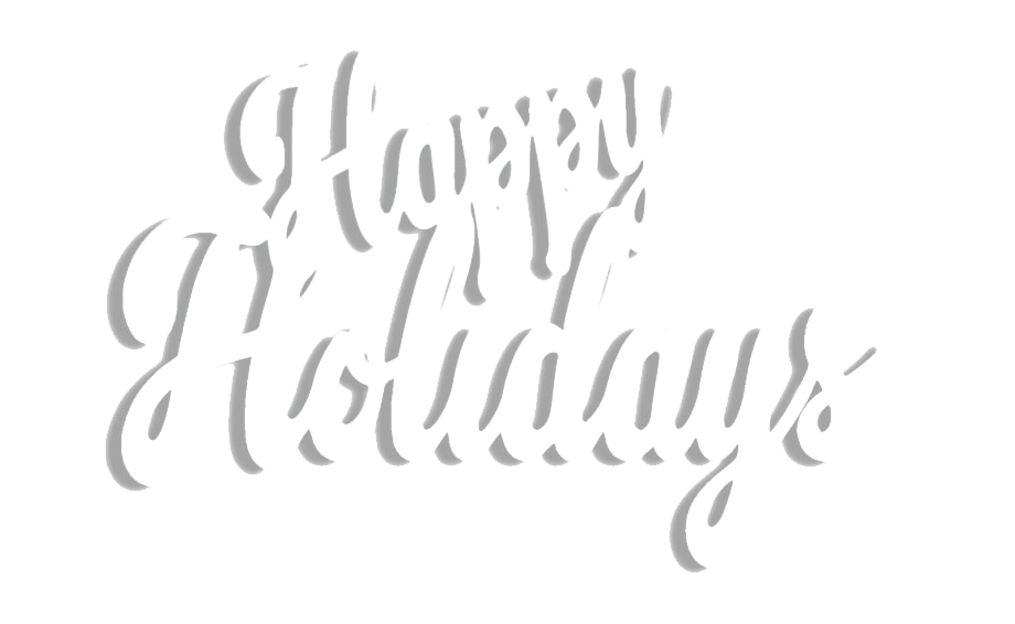 Calligraphy Happy Holidays Transparent PNG