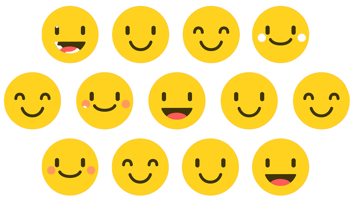 Cheerful Smiley Background PNG