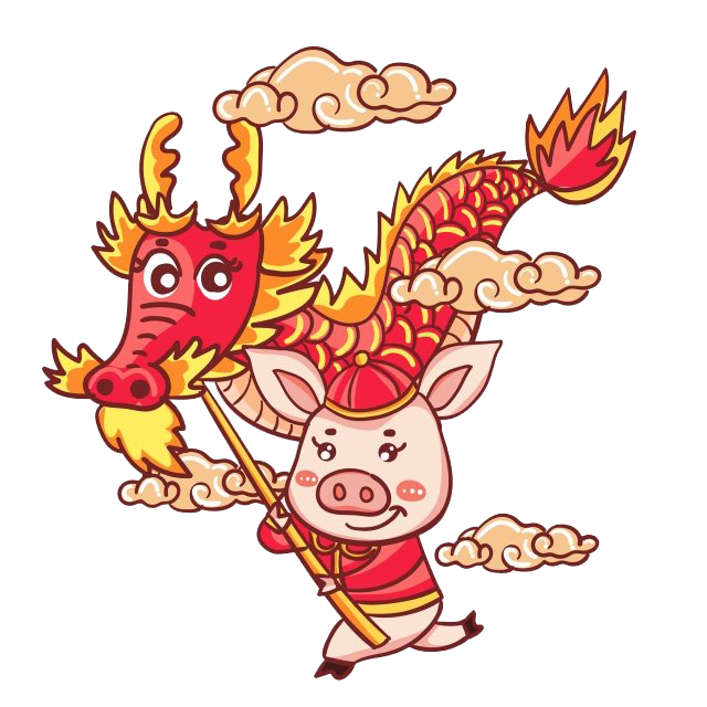 Chinese New Year Dragon Background PNG
