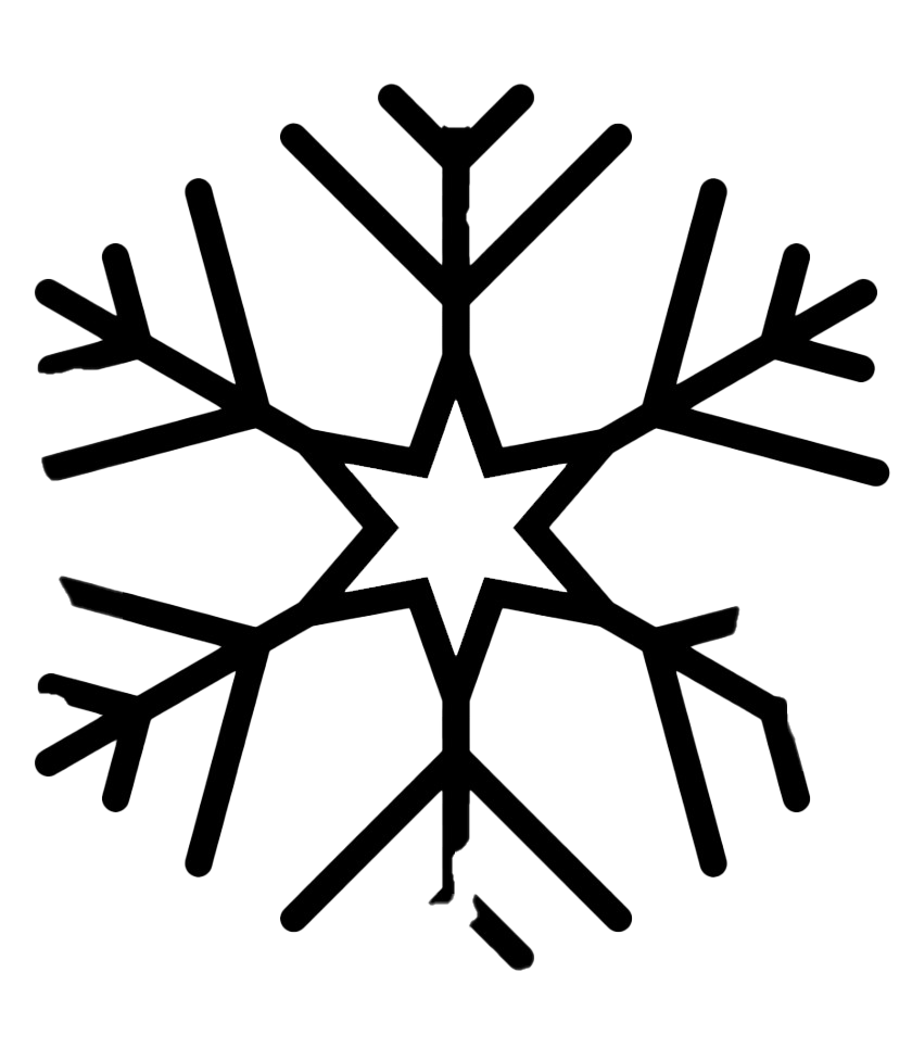 Pasko Black Snowflake PNG Clipart