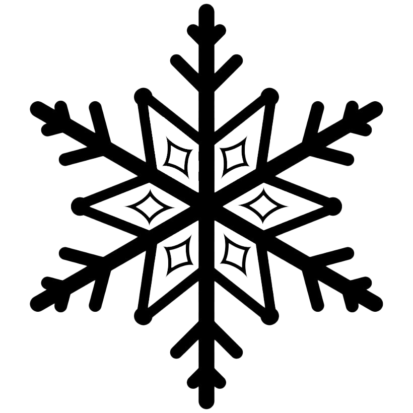 Kerst zwarte sneeuwvlok PNG Foto