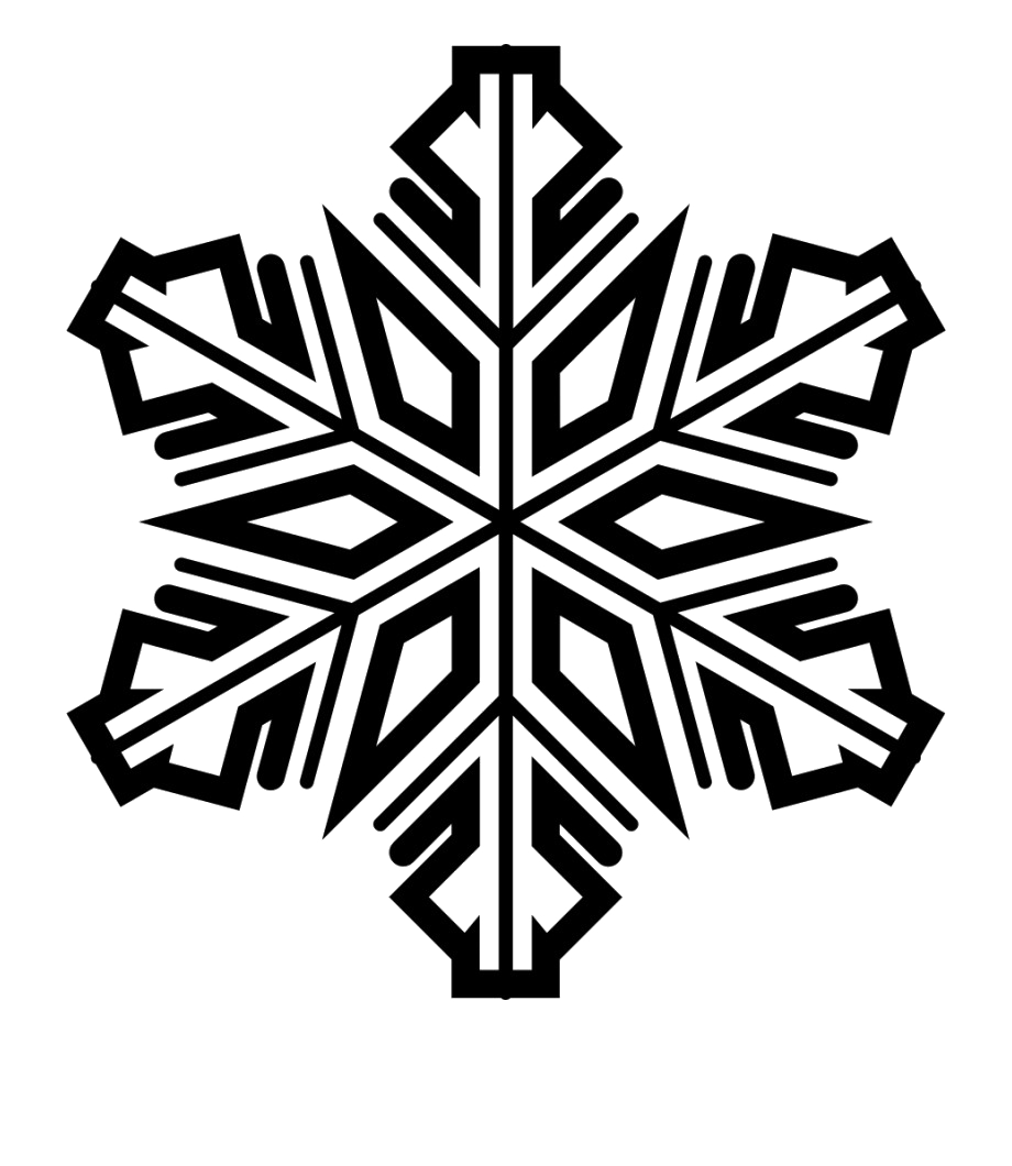 Christmas black snowflake PNG Transparent Image