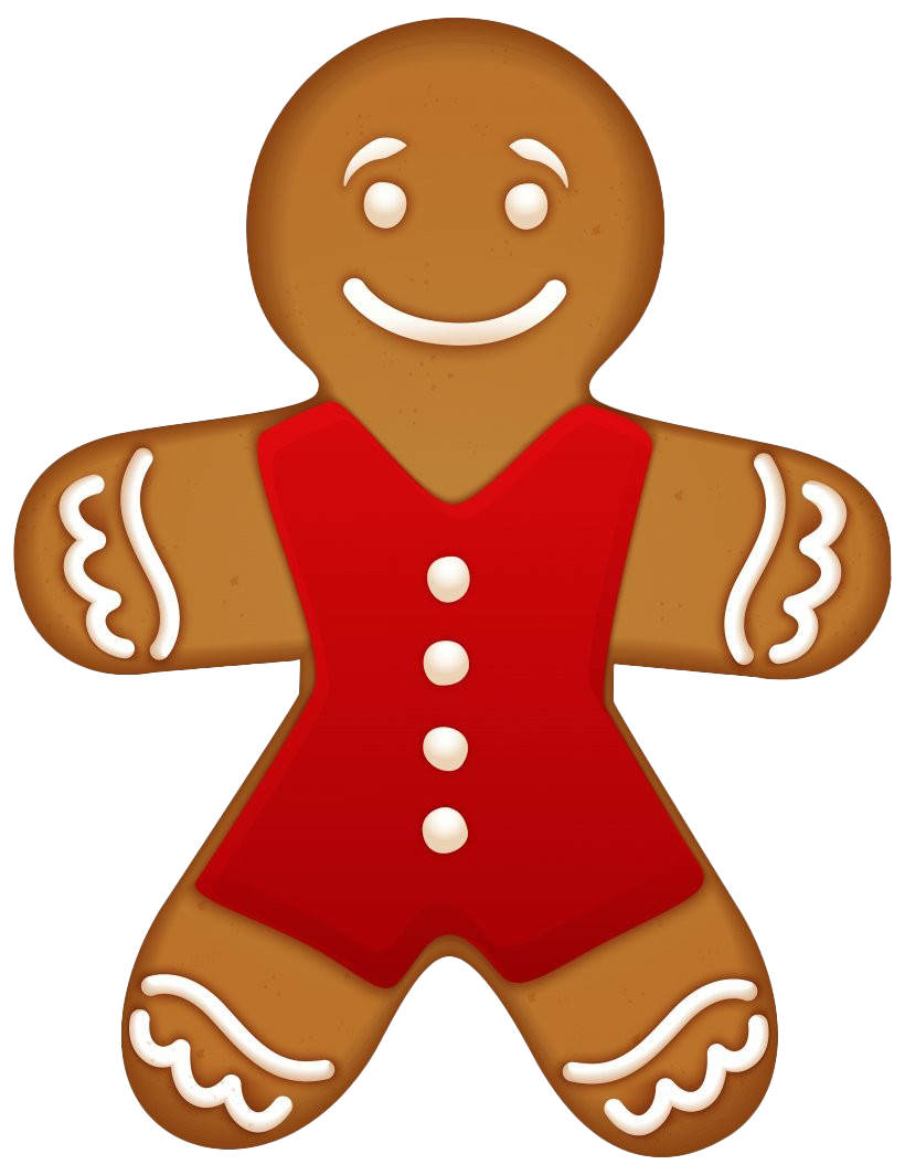 Christmas Gingerbread Man PNG Transparent Image