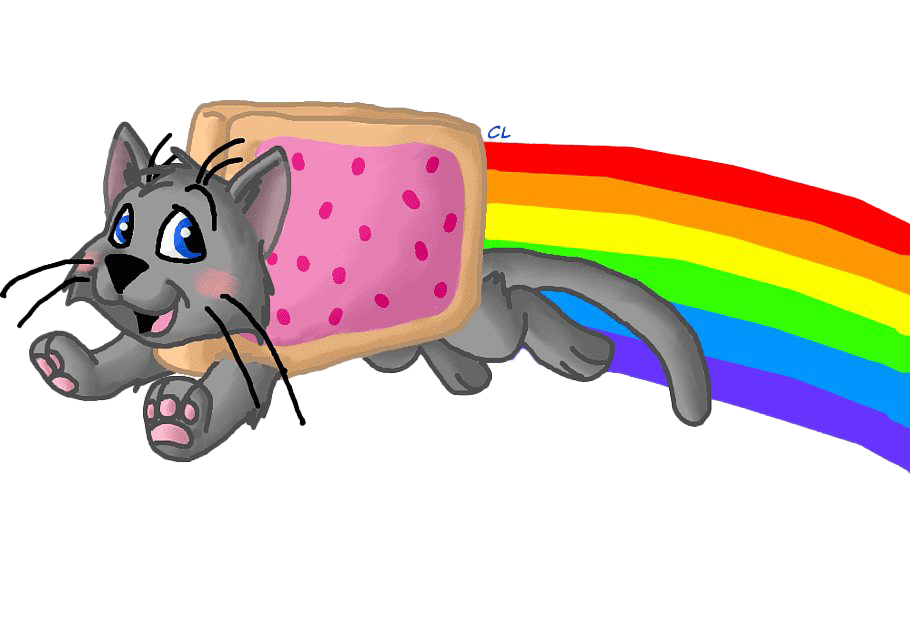 Sevimli Nyan Kedi PNG Şeffaf Görüntü