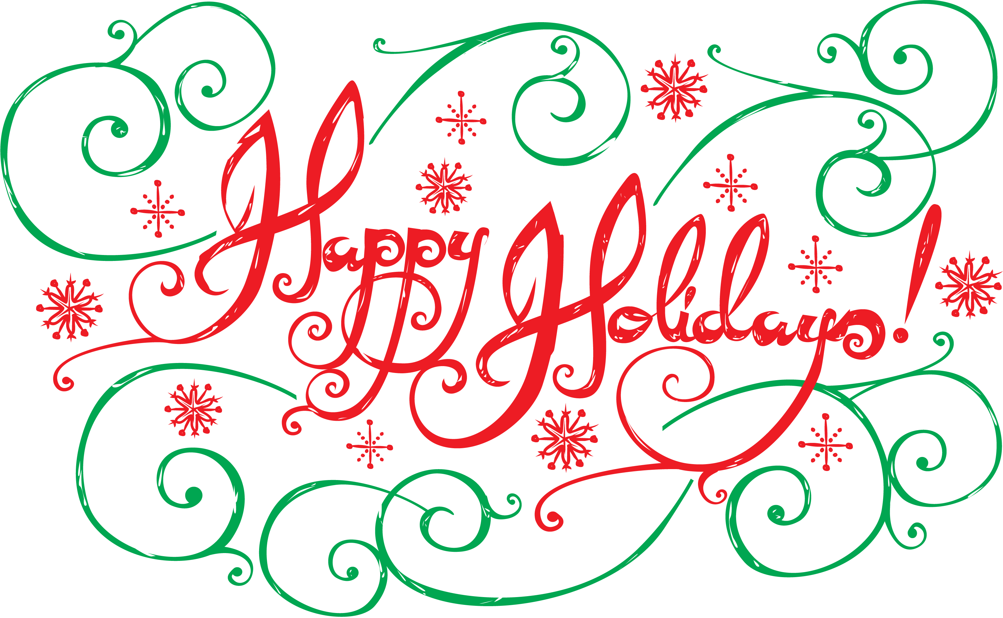 December Happy Holidays PNG File