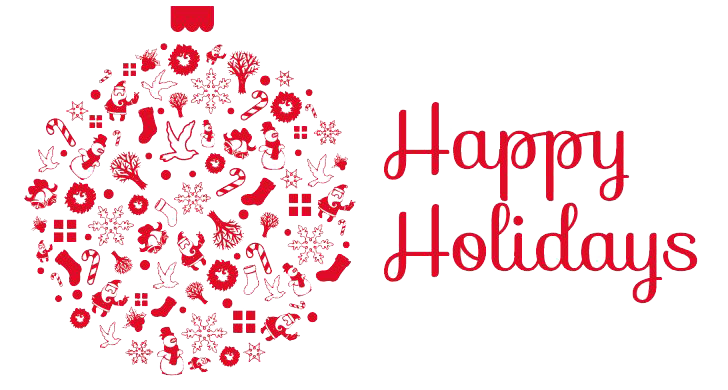 December Happy Holidays PNG HD