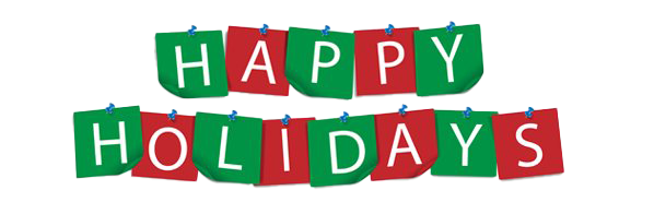 December Happy Holidays Transparent PNG