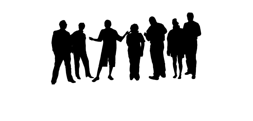 Family Reunion Silhouette PNG Image